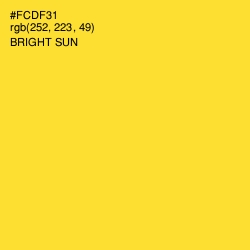 #FCDF31 - Bright Sun Color Image